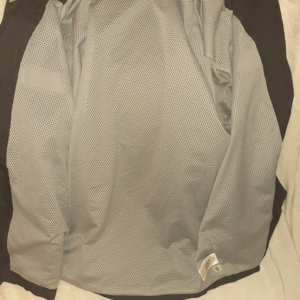 Mens Adidas Windbreaker Jacket Nylon Black Gray Size M - Picture 8 of 8